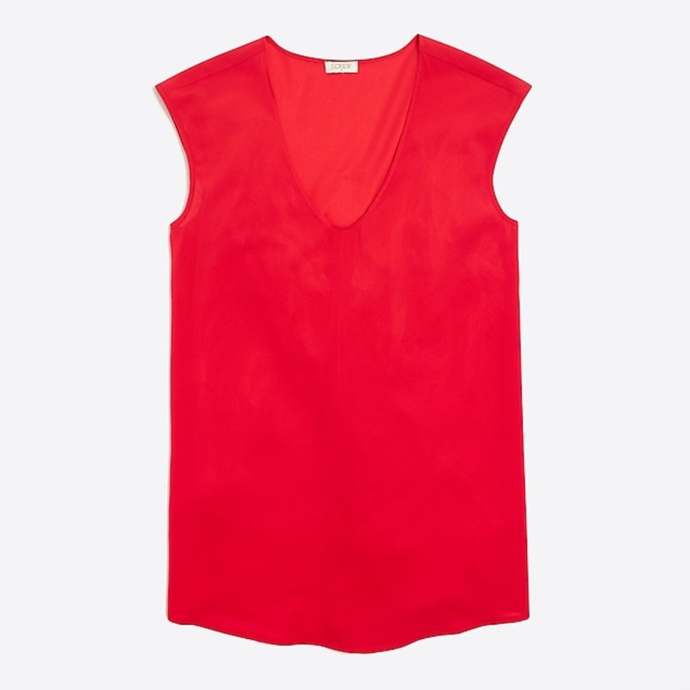 J. Crew cap-sleeve shirttail blouse